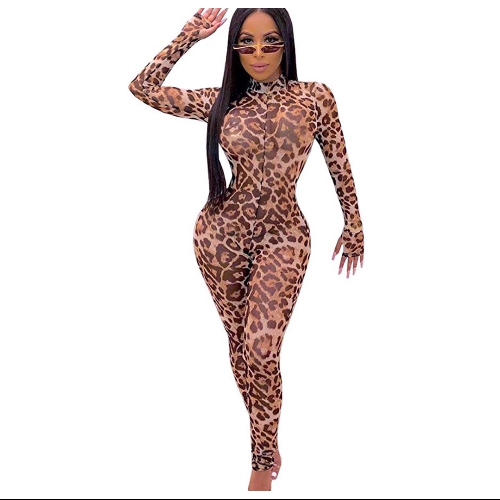 Leopard print bodysuit